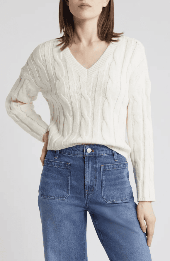 Madewell cable knit sweater